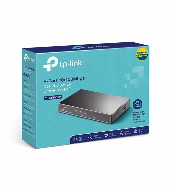 TL SFP Switch  Puertos Fast Ethernet con  PoE TP Link