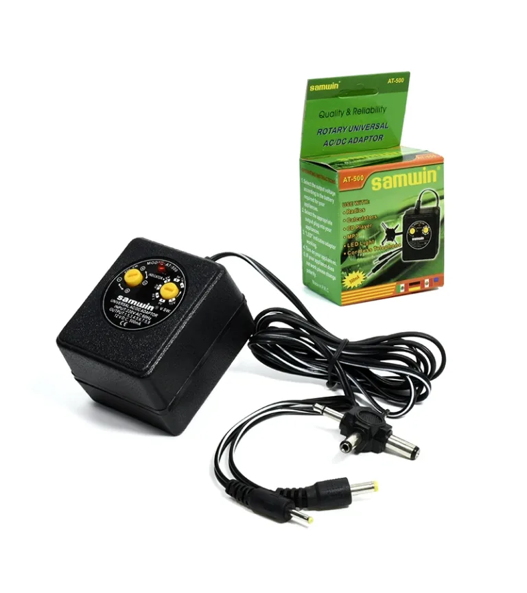 Adaptador Regulable AC-DC Multivoltaje SANWIN AT-500