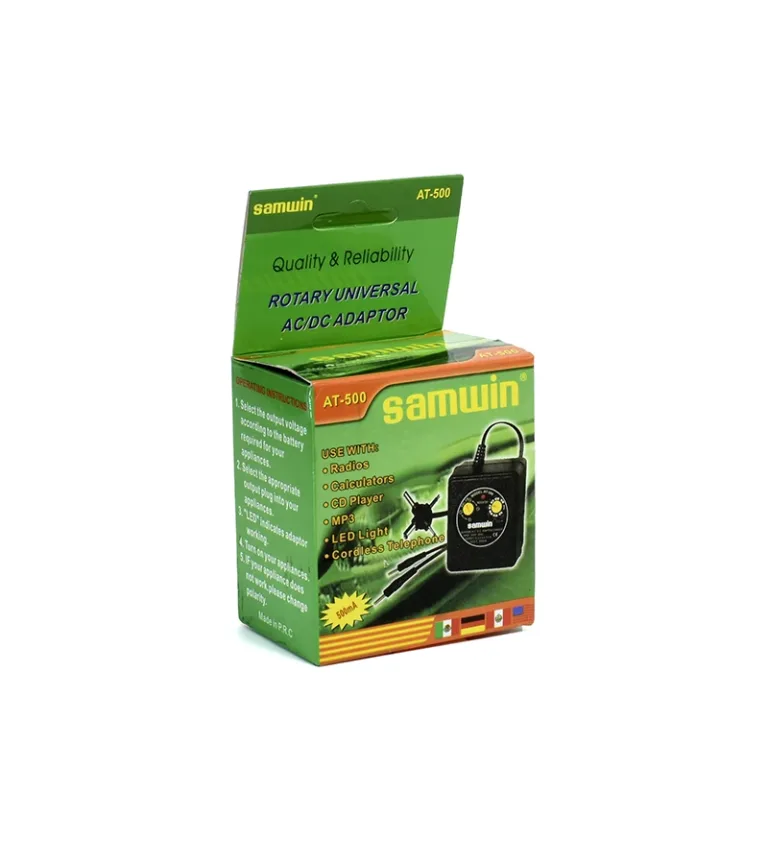 Adaptador Regulable AC-DC Multivoltaje SANWIN AT-500