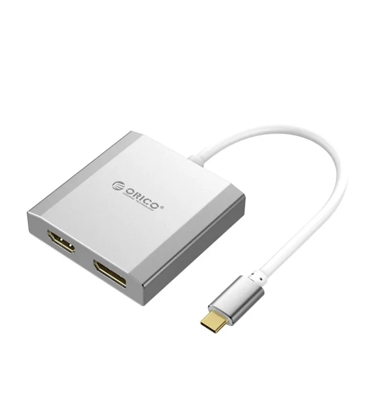 Adaptador USB C a HDMI y DP - Orico XD-CFHD4, Cable convertidor USB C a Displayport