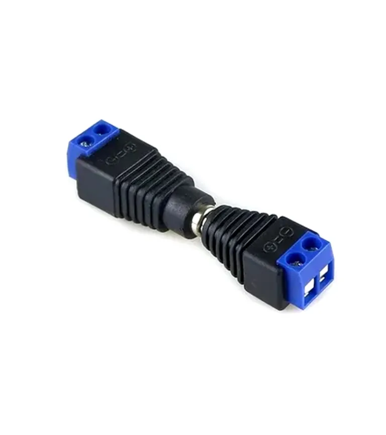 Adaptador Bornera a Jack-DC Macho y Hembra, Conector para Fuente de Cámara de Seguridad Jack DC Macho y Hembra American NET GP-300-(PJ)A