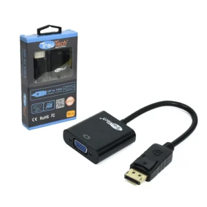 Cable Adaptador DisplayPort a VGA Trautech PE-DP0056 DisplayPort a VGA Trautech PE-DP0056, Cable Convertidor DP a VGA Compacto