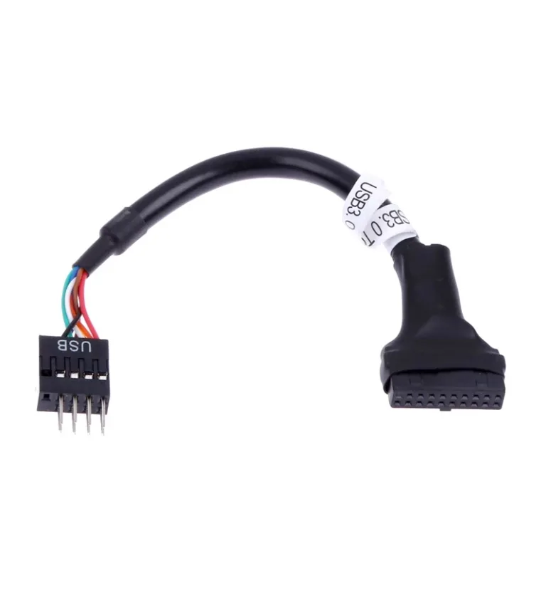 Cable adaptador de cabezal de placa madre, 9 Pines Macho a USB 3.0 20 Pines Hembra