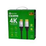 Cable HDMI de 10 Metros 4K@ Delcom DCHD043 v2.0 Premium: Lleva tu Señal 4K a 10 Metros sin Pérdidas, Cable HDMI 2.0 premium Delcom DCHD043 de 10 metros color negro, mostrando sus conectores reforzados de aluminio y bañados en oro, un producto de alta calidad de HD Multimedia PERU SAC.