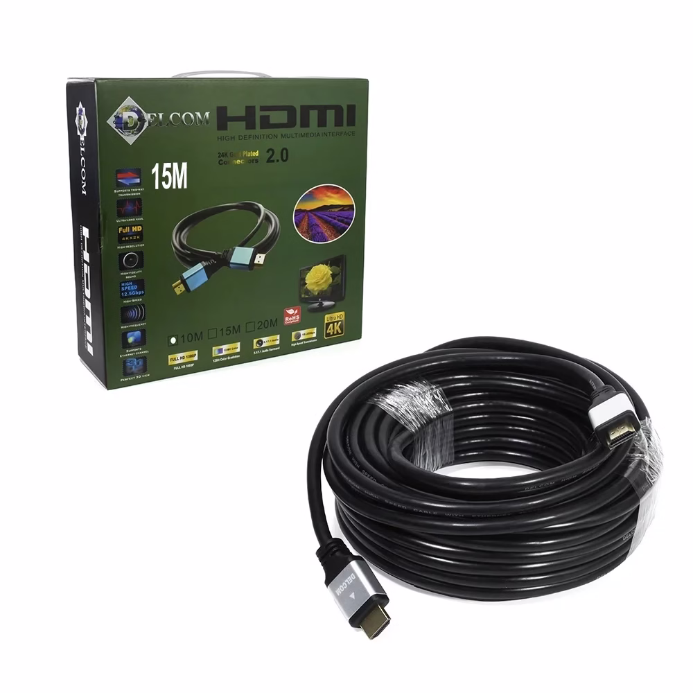 Cable HDMI de M K Ultra HD Delcom DCHD Cable HDMI de  Metros con Cabeza de Aluminio v K UltraHD p Delcom DCHD