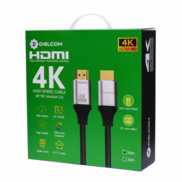 Cable HDMI de  Metros Delcom DCHD Mayor Distancia con Calidad Ultra HD K Cable HDMI Delcom de MT Nuevo Modelo