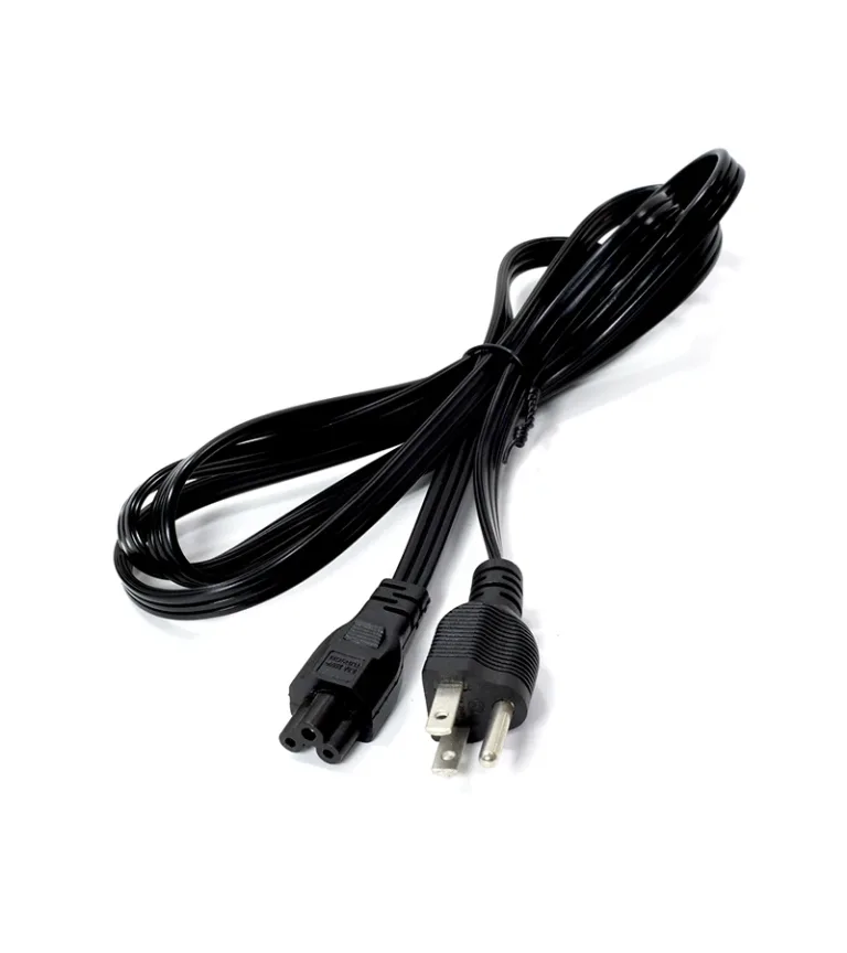 Cable de Poder NEMA 5-15 a IEC320 C5 de 1.8MT Plano, Cable de Poder para Adaptador de Laptop Trautech PE-AC0053