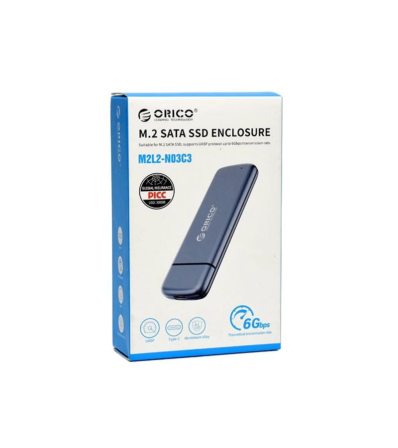 Carcasa para Disco M2 SSD NGFF SATA Orico M2L2-N03C3, Case para M2