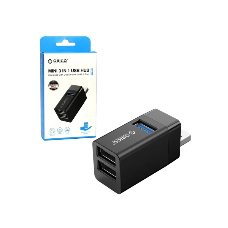 Mini Hub USB de 3 Puertos Orico MINI-U32 Mini Hub USB de 3 Puertos Orico MINI-U32, Hub USB Compacto de 2 Puertos USB 2.0 y 1 Puerto USB 3.0