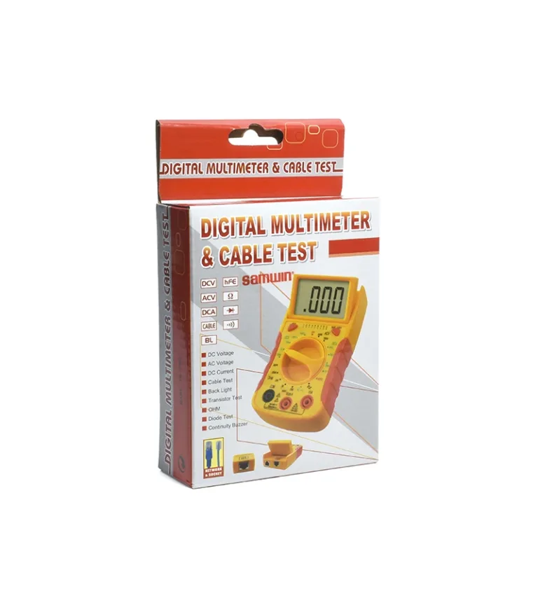 Multímetro Digital con Testeador de RED SANWIN DT68D