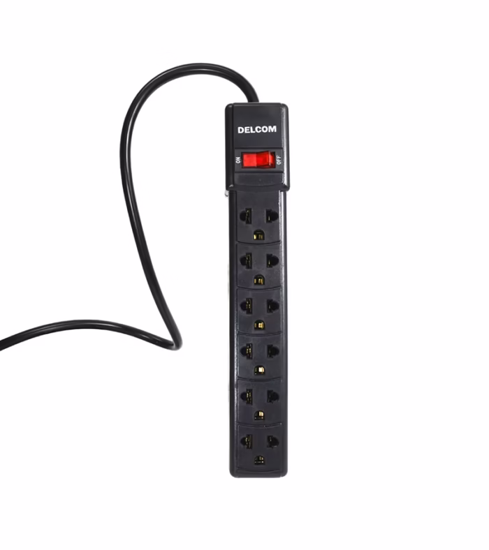Regleta Eléctrica de M marca Delcom DSUP Supresor de Pico o Regleta Eléctrica con Cable de  Metros y  Tomas Americanas Potencia y Conveniencia en un Solo Dispositivo