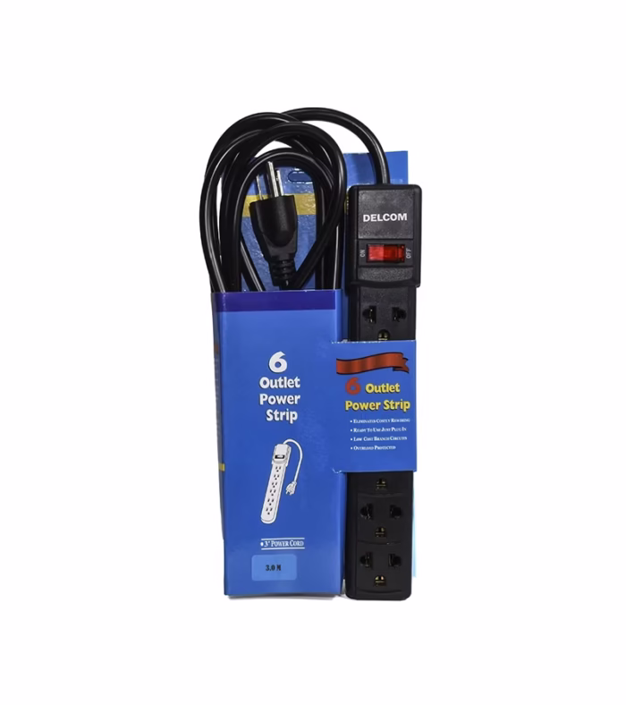 Regleta Eléctrica de M marca Delcom DSUP Supresor de Pico o Regleta Eléctrica con Cable de  Metros y  Tomas Americanas Potencia y Conveniencia en un Solo Dispositivo