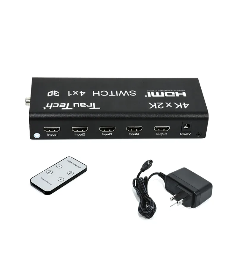 Selector HDMI 4x1 con Extractor de Audio Trautech PE-HD0057