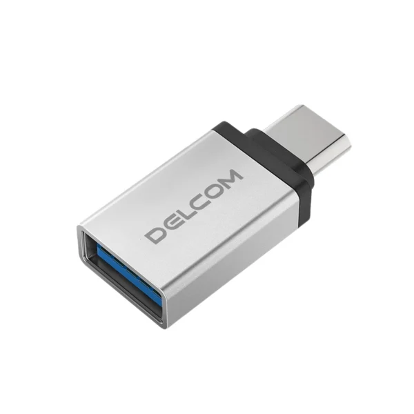 Adaptador OTG Tipo C Delcom DTCA-002 | Conecta USB a tu Celular o Tablet | Transfiere Archivos Fácilmente, Hd Multimedia PERU SAC