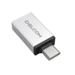 Adaptador OTG Tipo C Delcom DTCA-002 | Conecta USB a tu Celular o Tablet | Transfiere Archivos Fácilmente, Hd Multimedia PERU SAC