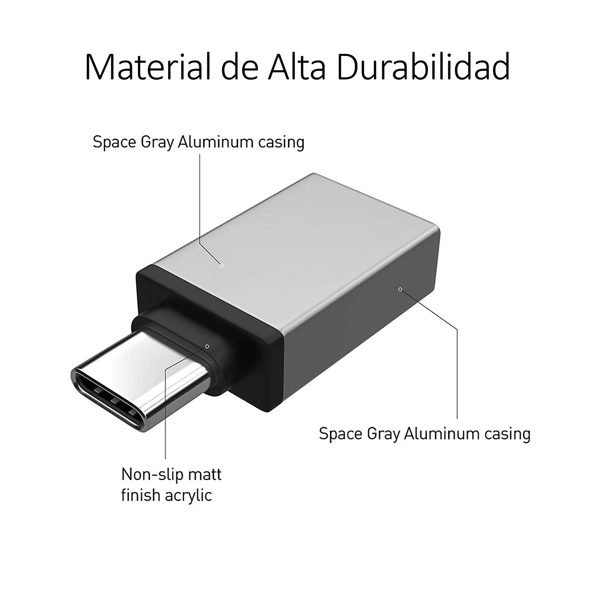 Adaptador OTG Tipo C Delcom DTCA-002 | Conecta USB a tu Celular o Tablet | Transfiere Archivos Fácilmente, Hd Multimedia PERU SAC