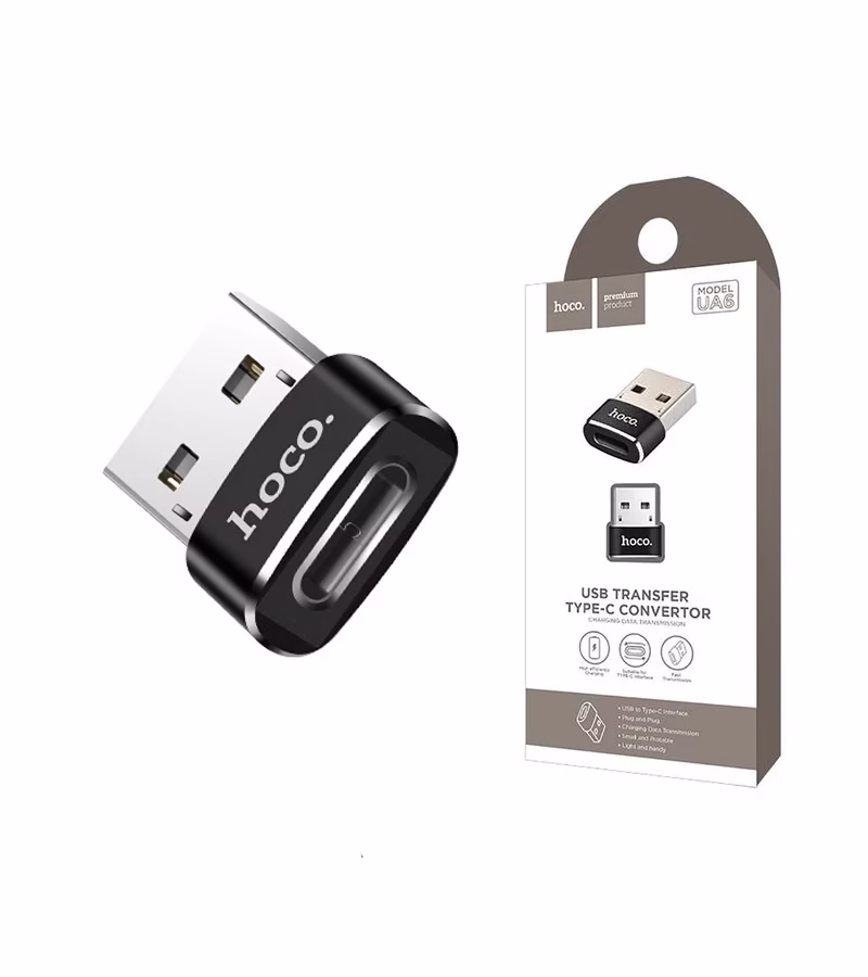 UA USB a Tipo C Adaptador para Datos y Carga   Hoco