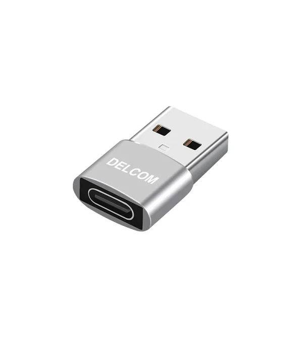Adaptador Tipo C Hembra a USB Macho 2.0 Delcom DTCA-001 Adaptador OTG USB 2.0 a USB Tipo C Hembra