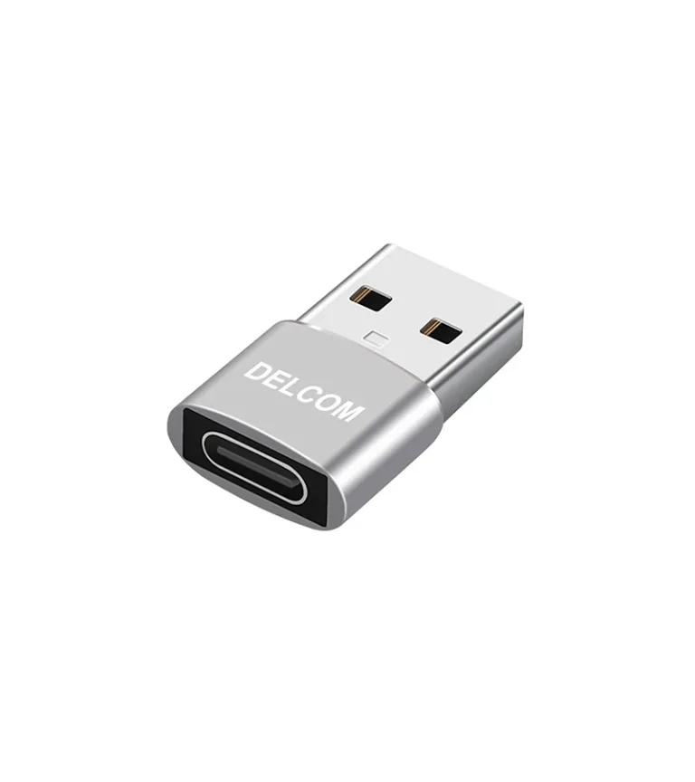 Adaptador Tipo C Hembra a USB Macho 2.0 Delcom DTCA-001 Adaptador OTG USB 2.0 a USB Tipo C Hembra
