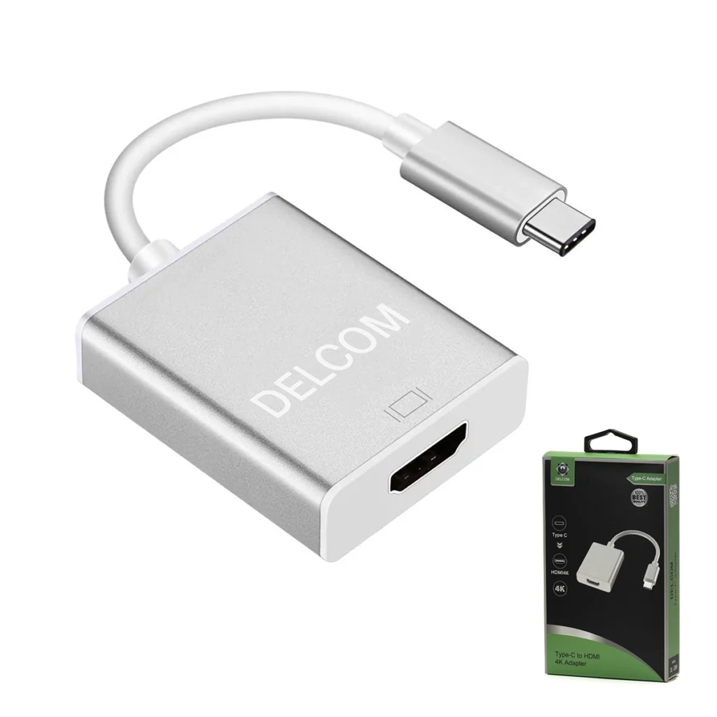 Adaptador USB-C a HDMI 4K Delcom DL-C010: ¡Conecta tu Dispositivo USB-C a una Pantalla HDMI!, Tipo C a HDMI 4K