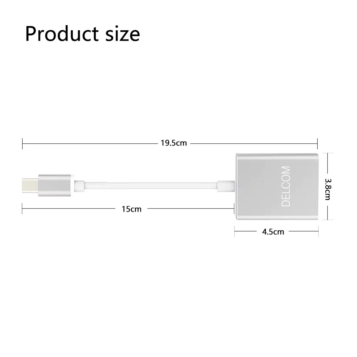 Adaptador USB-C a HDMI 4K Delcom DL-C010: ¡Conecta tu Dispositivo USB-C a una Pantalla HDMI!, Tipo C a HDMI 4K