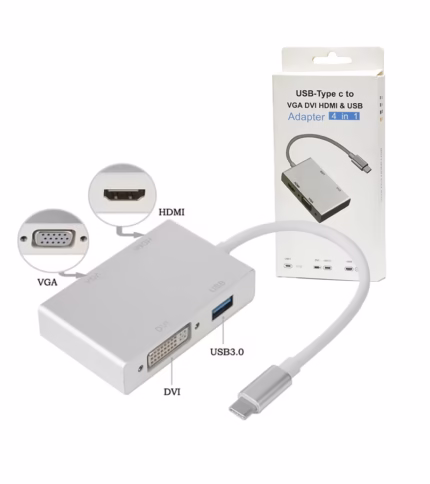 Docking USB C con salida HDMI VGA DVI y  Puerto USB  RY 