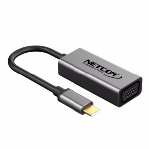 Convertidor USB Tipo C a VGA DB15 Hembra - Netcom PE-TA0090