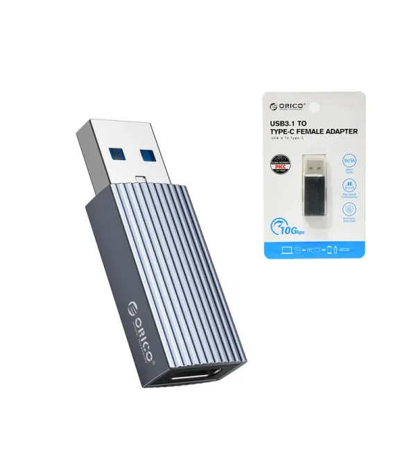 Adaptador USB 3.1 Macho a USB Tipo C Hembra Orico AH-AC10-GY-BP