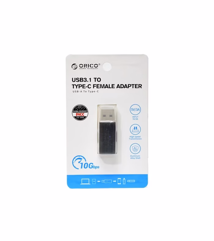 Adaptador USB  Macho a USB Tipo C Hembra Orico AH AC GY BP