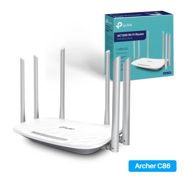Archer C86 Router Inalámbrico de 6 Antenas Mu-Mimo 3x3 - TP-Link, Router Gigabit de Doble Banda AC1900