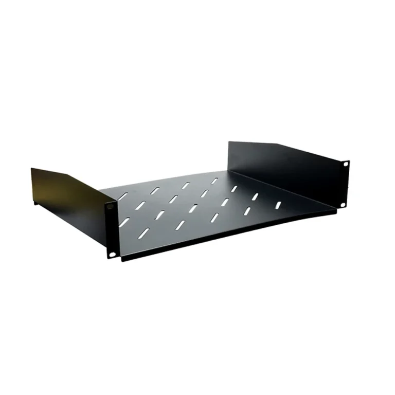Bandeja Metálica de 2RU LT USA LT-2RU-35CM Bandeja de 2U para Gabinete de Pared LT USA LT-2RU-35CM, Estante fijo con ventilación 2U