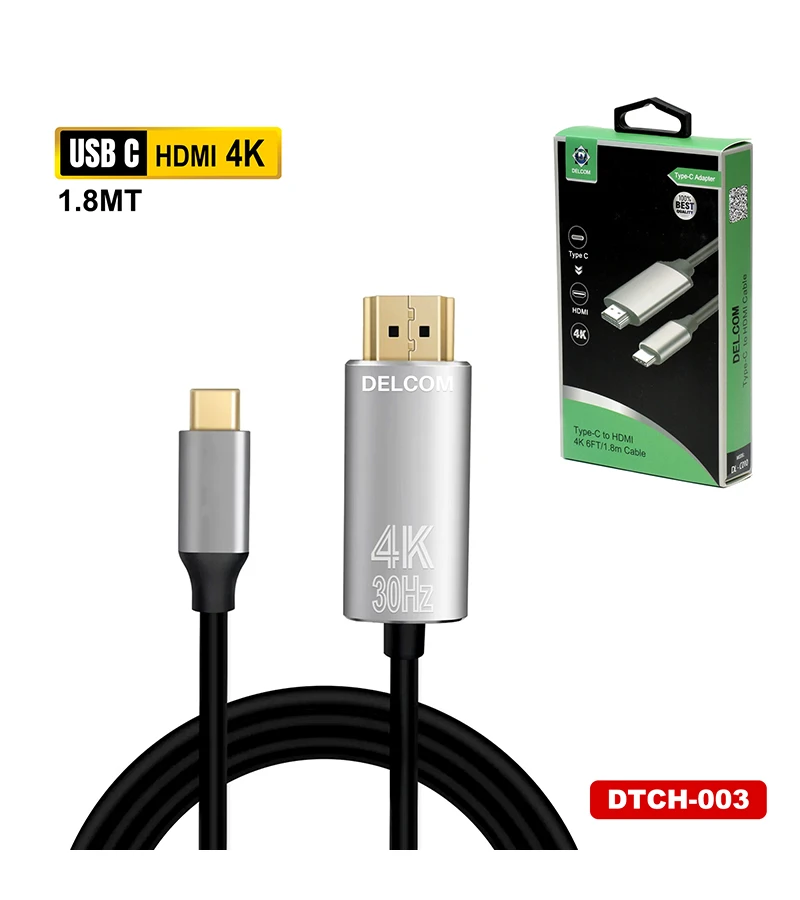 Cable Adaptador USB C a HDMI 4K Delcom DTCH-003