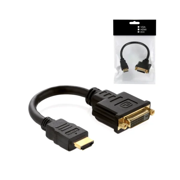Adaptador DVI-D a HDMI Macho Delcom DADV004 Cable Adaptador HDMI Macho a DVI-D Hembra Delcom DADV004