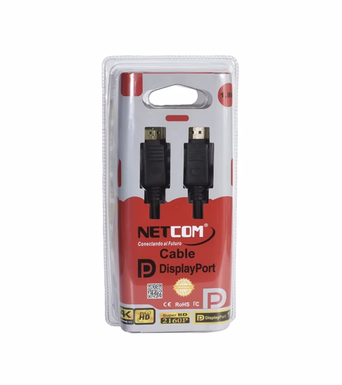 Cable DP a DP v de  metros Ultra HD K p Netcom PE DP