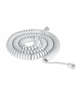 Cable para Auricular de Teléfono de 15FT  TE-15FT-WH