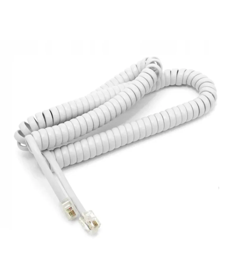 Cable para Auricular de Teléfono de 15FT  TE-15FT-WH