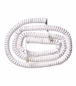 Cable para Auricular de Teléfono de 25FT  TE-25FT-WH