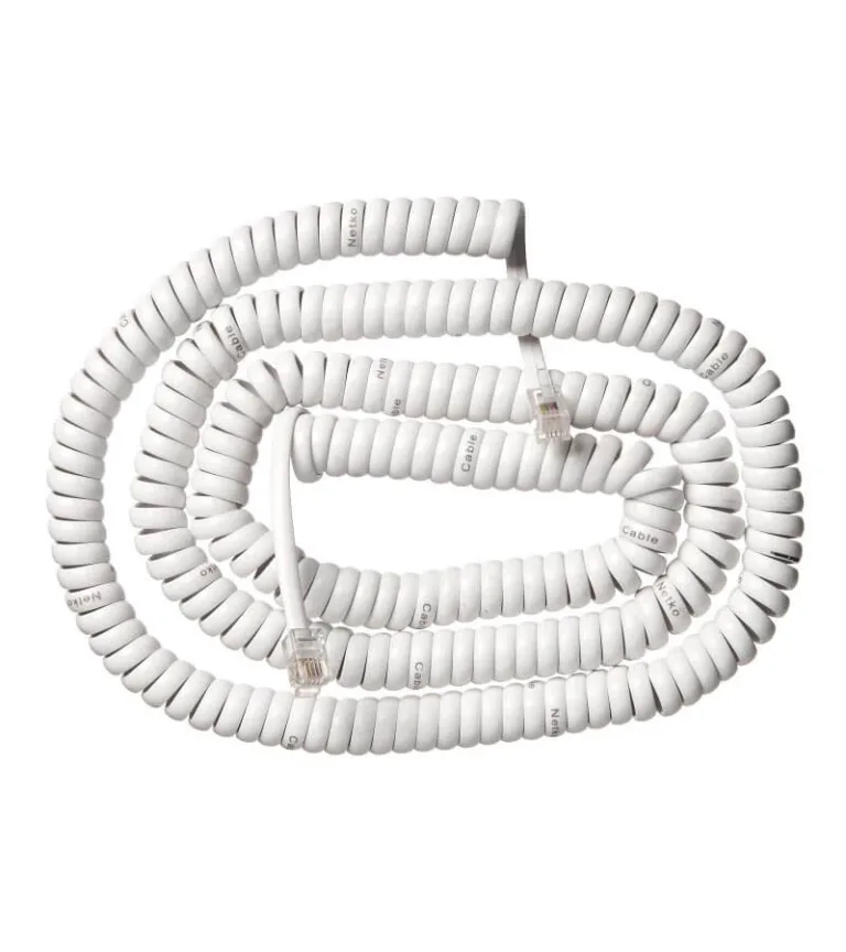 Cable para Auricular de Teléfono de 25FT  TE-25FT-WH