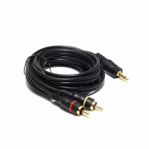 Cable de Audio MiniPlug Estéreo a 2 RCA Macho R+L - Voyz PS-209 Cable Jack 3.5mm Estéreo a 2 RCA de Audio