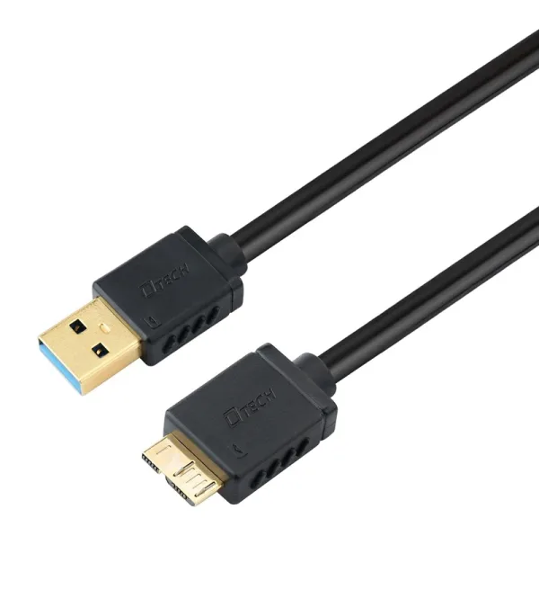 Cable Micro USB B 3.0 a USB Tipo A 3.0 5Gbps de 50CM Dtech Cable Micro USB 3.0 a USB para Disco Duro Externo