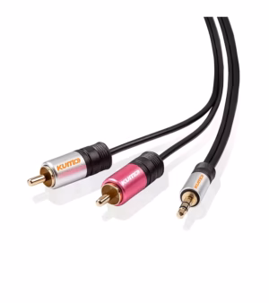 Cable de Audio Mini Plug 3.5mm Estéreo a 2 RCA de 3M Kumo Cable Mini Plug 3.5 a 2 RCA Macho 3 Metros