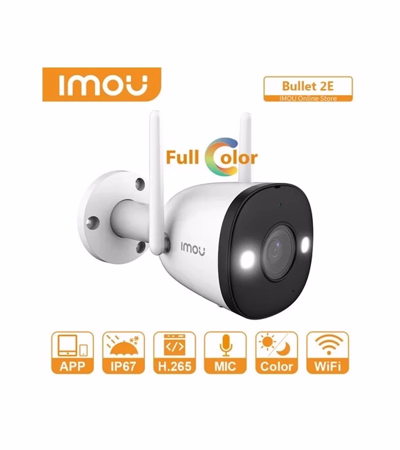 Cámara Inalámbrica de MP para Exterior IPC F F Imou Dahua Cámara Wifi Bullet E de  Megapíxeles para Exteriores Con SpotLight