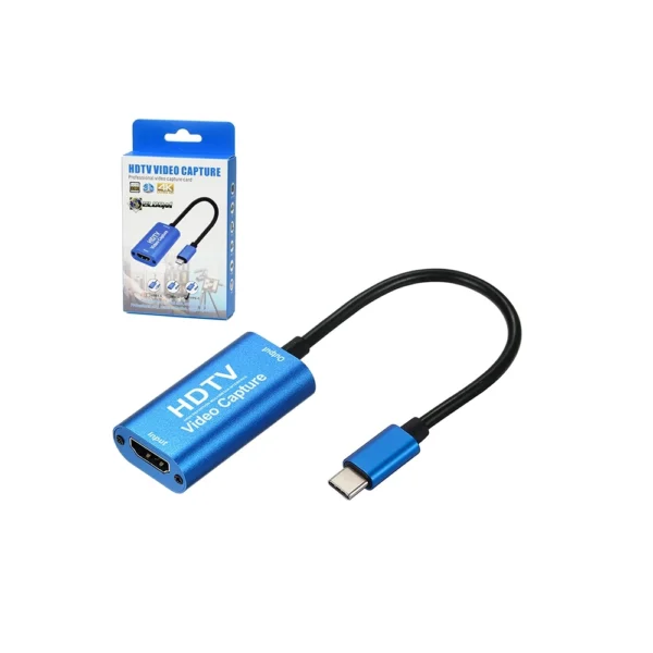 Capturador HDMI 4K USB C Delcom DCVC-001 Capturador de Video y Audio USB Tipo C a HDMI 4K Ultra HD 2160p, Video y Audio Capturador HDMI por USB-C Delcom DCVC-001