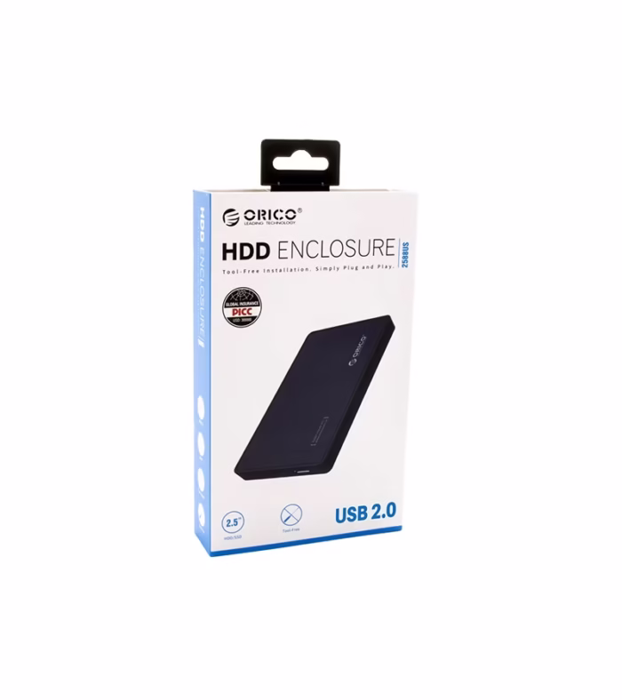 Carcasa para Disco SSD y HDD de  Pulgadas hasta TB   Orico US V BK Estuche para disco de Laptop USB