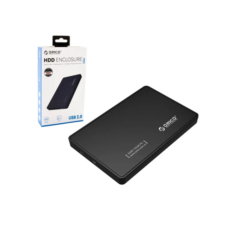 Case USB 2.0 para Disco HDD y SSD Orico 2588US Carcasa para Disco SSD y HDD de 2.5 Pulgadas hasta 4TB - Orico 2588US-V1-BK, Estuche para disco de Laptop USB 2.0