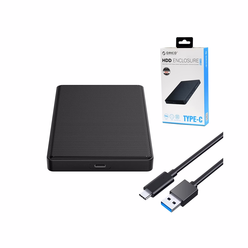 Case para Disco de Laptop con Salida USB C Orico C Carcasa para Disco HDD y SSD de  a USB Tipo C   Orico C BK BP HDD Enclosure SSD y HDD de  Pulgadas Orico Case para Disco de Laptop Orico C | Velocidad y Protección para tus Datos en HD Multimedia PERU SAC
