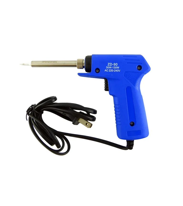 Cautín tipo Pistola Punta de Plata 30W/130W Takema ZD-90 Pistola para Soldar Estaño con Punta de Plata de 30/130W 220VAC TAKEMA ZD-90
