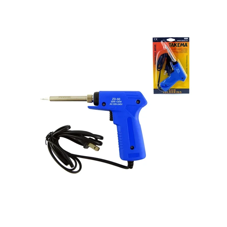 Cautín tipo Pistola Punta de Plata 30W/130W Takema ZD-90 Cautín tipo Pistola Punta de Plata 30W/130W Takema ZD-90, Pistola de Soldar Estaño con Punta de Plata de 30/130W 220VAC TAKEMA ZD-90