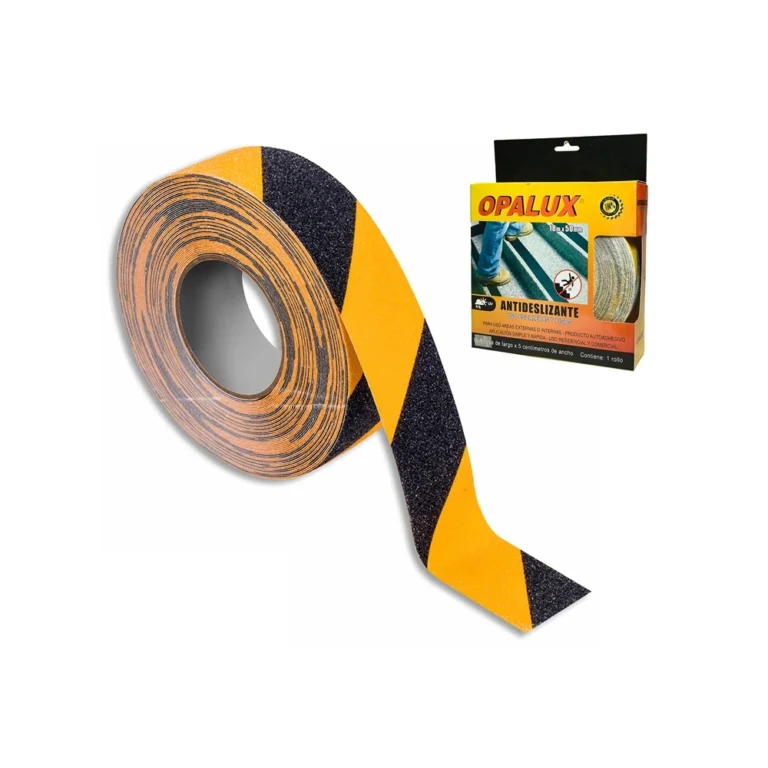 Cinta Antideslizante Negro/Amarillo Opalux AN-18N-A Cinta Fotoluminiscente de 18M Opalux AN-18N-A