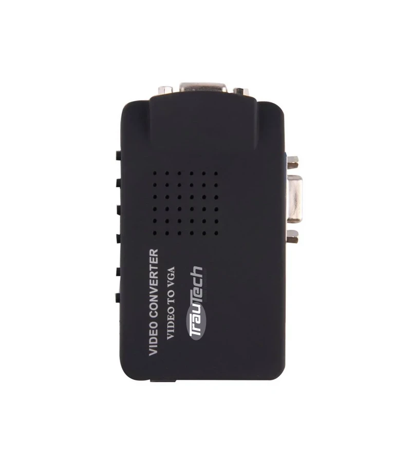CONVERSOR DE VGA + AUDIO RCA A HDMI DE METAL CON CORRIENTE TRAUTECH –  Compukaed